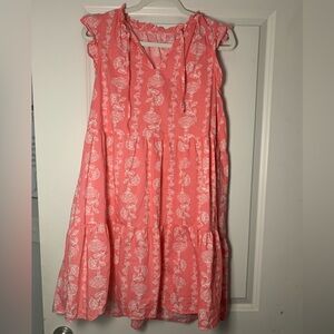 Flowy peach colored summer dress